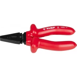 Плоскогубцы ЗУБР "МАСТЕР" "ЭЛЕКТРИК" комбинированные, диэлектрические, высоковольтные до ~1000В, 160мм 2214-1-16_z02