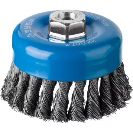 ЗУБР "ПРОФЕССИОНАЛ". Щетка чашечная для УШМ, плетеные пучки стальной проволоки 0,5мм, 100ммхМ14 35275-100_z02 купить в Надыме