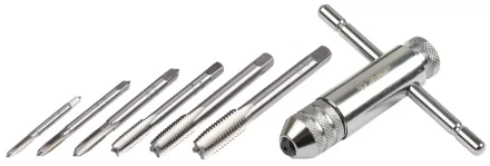 Набор ЗУБР "МАСТЕР" с металлореж. инструментом, метчики однопроходные М3-М10, метчикодержатель - на карточке, 7предметов 28127-H7 купить в Надыме