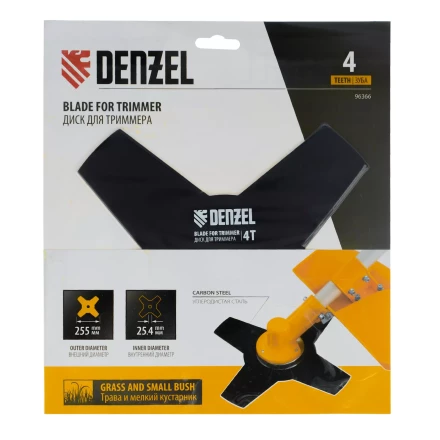 Диск для триммера , 255 х 25,4   4 лезвия Denzel 96366 купить в Надыме