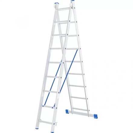 Лестница алюминиевая 2х9 ступеней двухсекционная СИБРТЕХ 97909 купить в Надыме