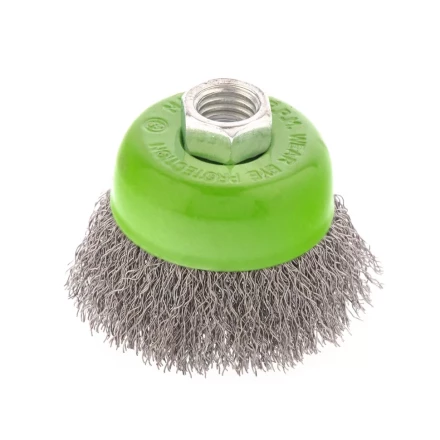 Щетка для УШМ, 65 мм, М14, "чашка", витая проволока 0.3 мм Сибртех 746037 купить в Надыме