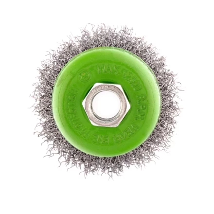 Щетка для УШМ, 65 мм, М14, "чашка", витая проволока 0.3 мм Сибртех 746037 купить в Надыме