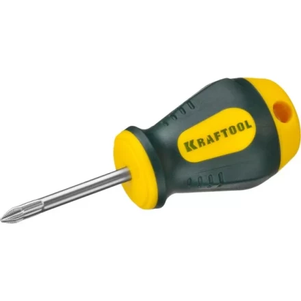 Отвертка KRAFTOOL, Cr-Mo-V сталь, двухкомпонентная противоскользящая рукоятка, PH, №1x38мм 250072-1-038 купить в Надыме