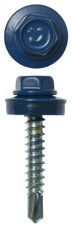 Саморезы ЗУБР "ПРОФЕССИОНАЛ" окраш., RAL 5005 синий насыщен., для крепл. кров. матер. к дерев. обреш., 4.8x29мм, 400шт 4-300315-48-029-5005 купить в Надыме