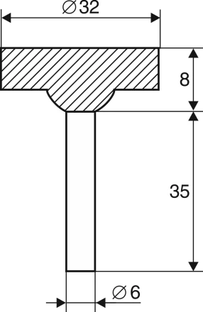 Шарошка абразивная Цилиндр 32х8х6 мм Энкор 21651 купить в Надыме