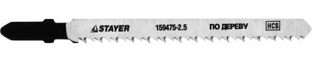 Полотна STAYER &quot;STANDARD&quot;, T101BR, для эл.лобзиков, HCS, по дереву, фанере, ДВП, ДСП, ламинат, пластик, EU-хвост.,74/2,5мм, 2шт 159475-2.5 купить в Надыме