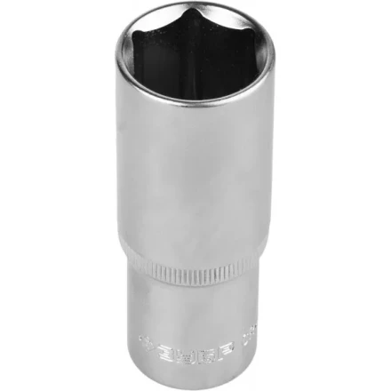 Головка торцовая ЗУБР "МАСТЕР" (1/2"), удлиненная, Cr-V, FLANK, хроматированное покрытие, 17мм 27726-17 купить в Надыме