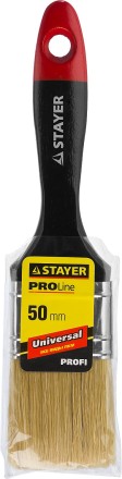 Кисть плоская STAYER &quot;UNIVERSAL-PROFI&quot;, светлая натуральная щетина, деревянная ручка, 50мм 0104-050 купить в Надыме