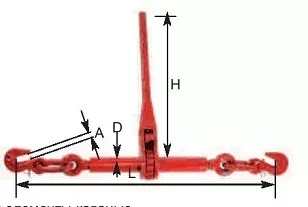 Стяжки цепные для крепления грузов с крюками  р-н 5.4 тонн L=6 метра купить в Надыме