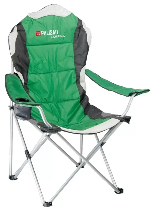 Кресло складное с подлокотниками и подстаканником 60х60х110/92 см PALISAD Camping 69592 купить в Надыме