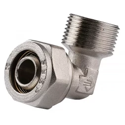 Уголок ЗУБР с наружной резьбой, цанга-штуцер,1/2"х20х2,0 мм, никель 51409-20-1/2