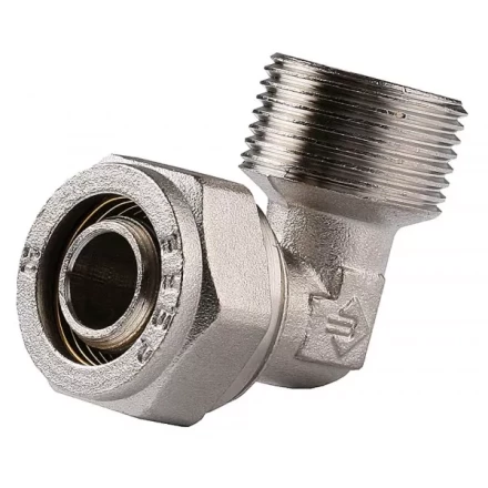 Уголок ЗУБР с наружной резьбой, цанга-штуцер,1/2"х20х2,0 мм, никель 51409-20-1/2 купить в Надыме