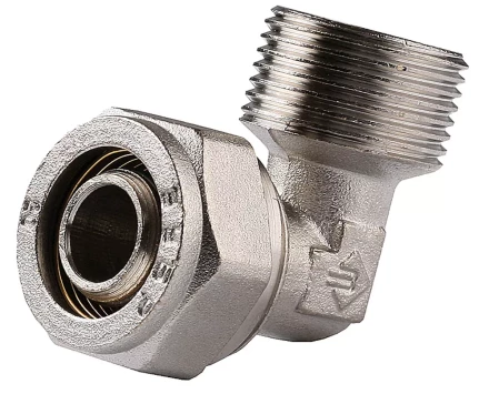 Уголок ЗУБР с наружной резьбой, цанга-штуцер,1/2"х20х2,0 мм, никель 51409-20-1/2 купить в Надыме