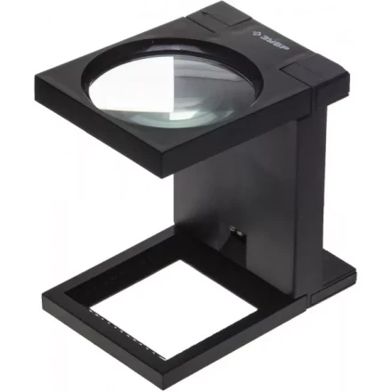 Лупа ЗУБР "МАСТЕР" складная на подставке, светодиодная подсветка, 3 кратное увеличение, диаметр 90мм 40542-90 купить в Надыме