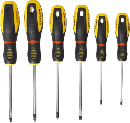 Набор STAYER &quot;PROFESSIONAL&quot; &quot;PROTech&quot;: Отвертки, Cr-Mo, эргономичная двухкомпонентная рукоятка, 6шт 25133-H6_z02 купить в Надыме