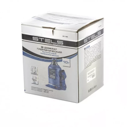 Домкрат гидравлический бутылочный телескопический 10 т подъем 180-450 мм Stels 51148 купить в Надыме