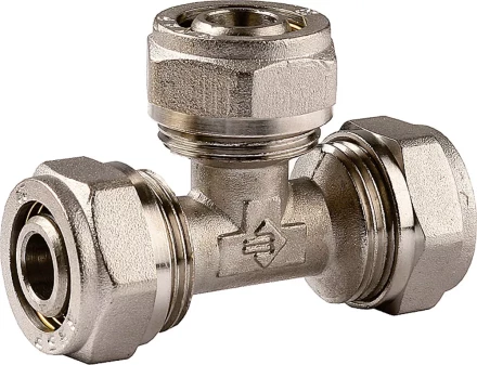 Тройник ЗУБР соединительный, цанга-цанга, 20х20х20х2,0, никель 51403-20 купить в Надыме