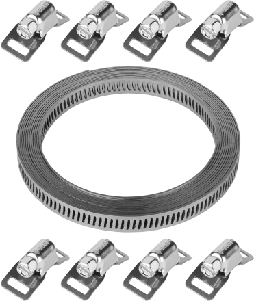 Набор хомут нержавеющий 3м х 8мм 8 замков серия ПРОФЕССИОНАЛ купить в Надыме