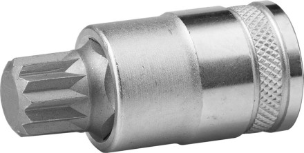 Торцовая бита-головка KRAFTOOL &quot;INDUSTRIE QUALITAT&quot;, материал S2, SPLINE, сатинированная, 1/2&quot;, M16 27911-16_z01 купить в Надыме