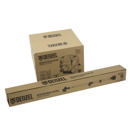 Триммер бензиновый DTL-52, 52 см3, неразъемная штанга, состоит из 2 частей Denzel 96265 купить в Надыме
