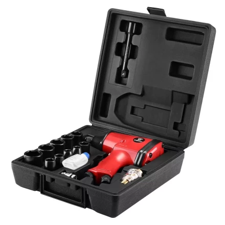 Гайковерт пневматический ударный DEKO DKPT01 SET 3, 018-1101, в чемодане с набором 16 предметов купить в Надыме