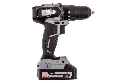 Аккумуляторная дрель-шуруповерт ИНТЕРСКОЛ ДАУ-13/18ВК (573.1.2.70) Li-ion АПИ (кейс, 2 х 1,5Ач, ЗУ) купить в Надыме