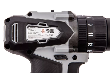 Аккумуляторная дрель-шуруповерт ИНТЕРСКОЛ ДАУ-13/18ВК (573.1.2.70) Li-ion АПИ (кейс, 2 х 1,5Ач, ЗУ) купить в Надыме