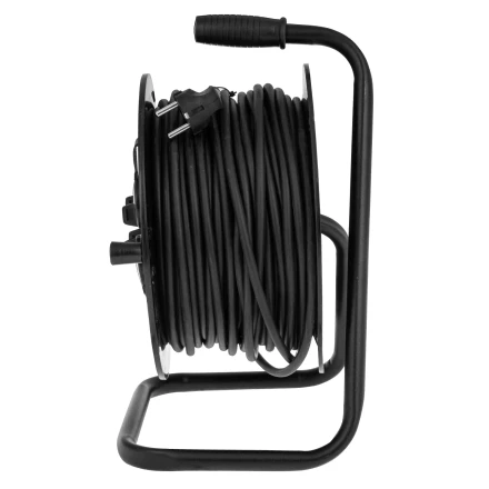 Удлинитель силовой на кабельной катушке, ПВС, 50 м, 4 розетки с крышкой, IP44, 16А, УХз16, Россия Сибртех 96048 купить в Надыме