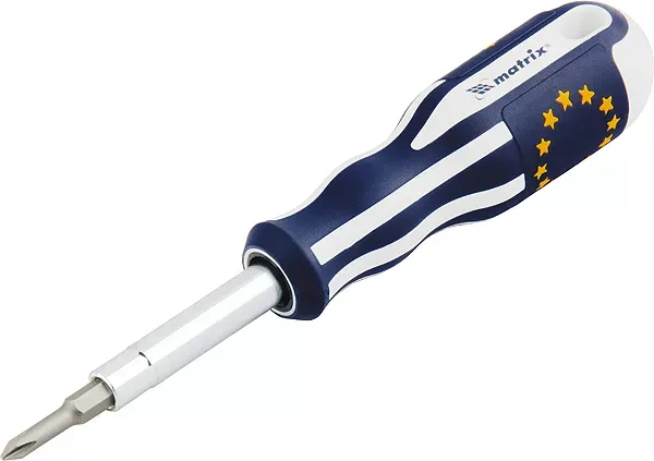 Отвертка комбинированная SL5,0 / Ph1 SL6,0 / Ph2 CrV трехкомп. эргоном. ручка MATRIX MASTER   12040 купить в Надыме