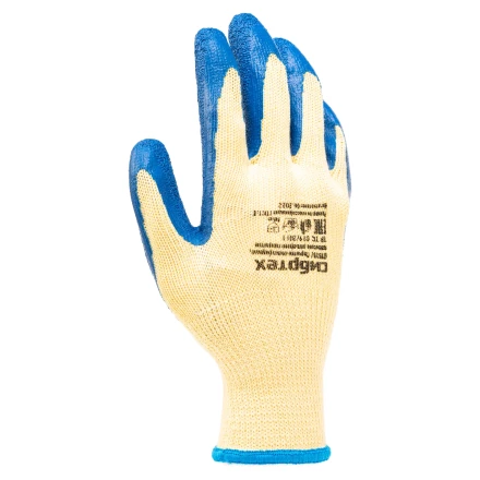 Перчатки трикотажные, полиэфирные, латексное рельефное покрытие, размер 8// Сибртех 677515 купить в Надыме