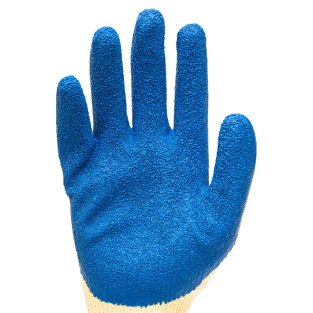 Перчатки трикотажные, полиэфирные, латексное рельефное покрытие, размер 8// Сибртех 677515 купить в Надыме