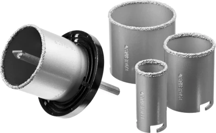 Набор STAYER "PROFESSIONAL": Коронки с основанием и центровочным сверлом, d=33, 53, 67, 73мм, 6предм 33345-H6 купить в Надыме