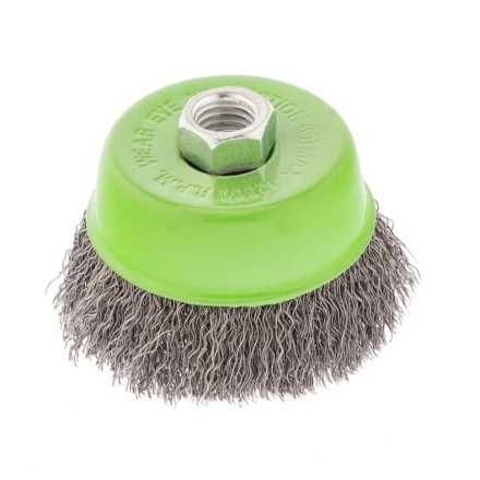 Щетка для УШМ, 75 мм, М14, "чашка", витая проволока 0.3 мм Сибртех 746047 купить в Надыме