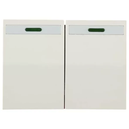 Выключатель СВЕТОЗАР "ЭФФЕКТ" двухклавишный, с эффектом свечения, без вставки и рамки, цвет бежевый, 10A/~250B SV-54435-B купить в Надыме