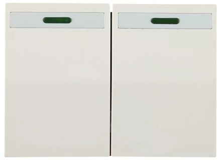 Выключатель СВЕТОЗАР "ЭФФЕКТ" двухклавишный, с эффектом свечения, без вставки и рамки, цвет бежевый, 10A/~250B SV-54435-B купить в Надыме