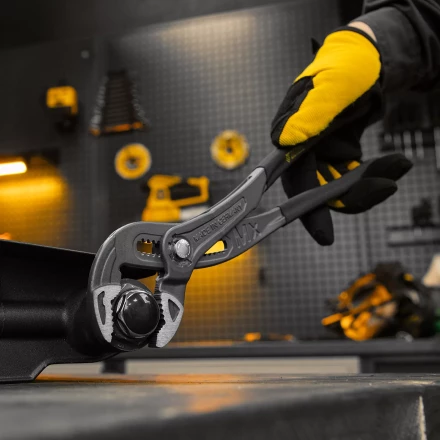 Клещи переставные Denzel 17907, кнопочный механизм, обливные рукоятки, 300 мм купить в Надыме