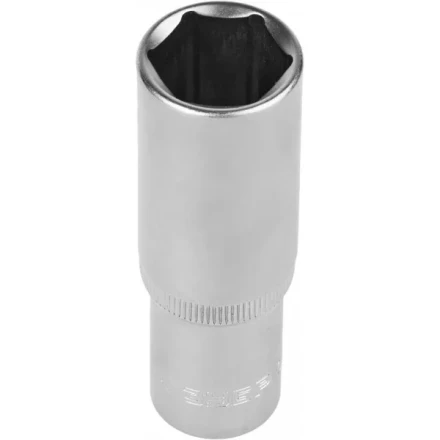 Головка торцовая ЗУБР "МАСТЕР" (1/2"), удлиненная, Cr-V, FLANK, хроматированное покрытие, 19мм 27726-19 купить в Надыме