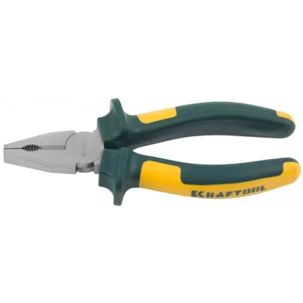 Плоскогубцы KRAFTOOL"KRAFT-MAX"комб,Cr-Mo,маслобензост двухкомп рукоятки,шарнирное соединение с повыш износост,160мм 22011-1-16 купить в Надыме