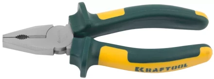 Плоскогубцы KRAFTOOL"KRAFT-MAX"комб,Cr-Mo,маслобензост двухкомп рукоятки,шарнирное соединение с повыш износост,160мм 22011-1-16 купить в Надыме