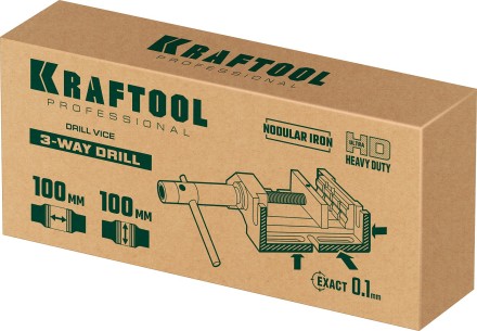 Тиски KRAFTOOL станочные трехсторонние 32716-100 купить в Надыме