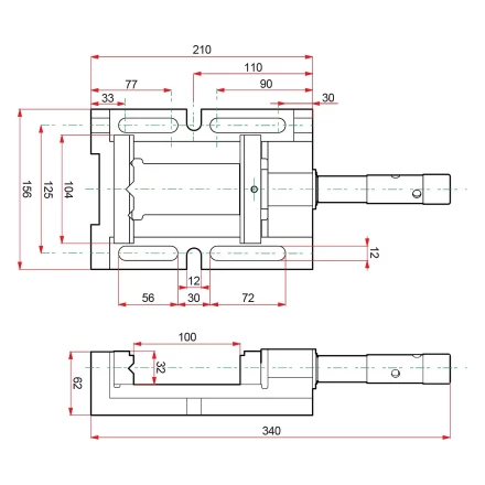 Тиски KRAFTOOL станочные трехсторонние 32716-100 купить в Надыме