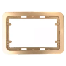 Панель СВЕТОЗАР "ГАММА" накладная для двойных розеток, цвет золотой металлик, 1 гнездо SV-54145-2-GM
