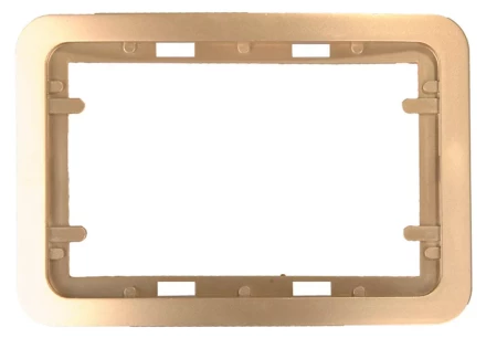 Панель СВЕТОЗАР "ГАММА" накладная для двойных розеток, цвет золотой металлик, 1 гнездо SV-54145-2-GM купить в Надыме