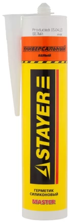 Герметик STAYER "MASTER" универсальный, силиконовый, белый, 260мл 41213-0_z01 купить в Надыме