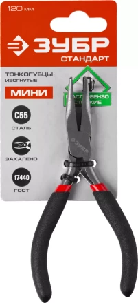 Тонкогубцы ЗУБР "СТАНДАРТ" изогнутые, 120мм 22169-4 купить в Надыме