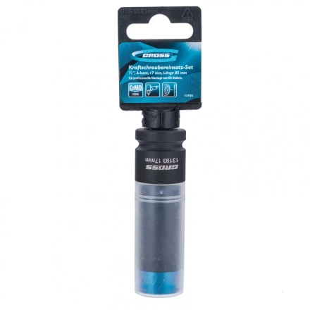 Головка ударная шестигранная для колесных дисков 17 мм 1/2 CrMo Gross 13193 купить в Надыме