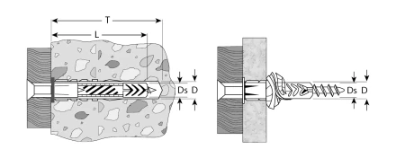 Дюбели универсальные с бортиком пакет серия МАСТЕР купить в Надыме