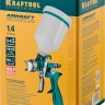 Краскопульт пневматический KRAFTOOL AirKraft, HVLP, c верхним бачком, 1,4мм 06522-1.4 купить в Надыме