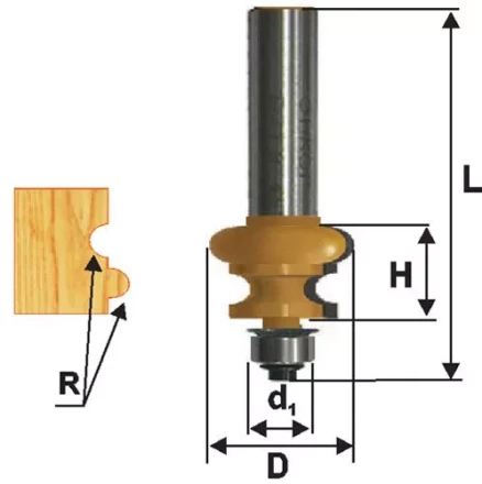 Фреза кром фигурная ф254х16мм R32мм хв 12мм 10693 купить в Надыме